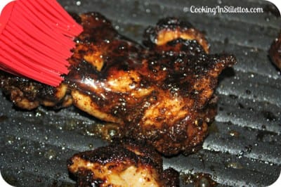 Grilled Ancho Tequila Chicken - Glazing Grilled Ancho Tequila Chicken - Glazing