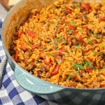 Orzo with Italian Sausage and Roasted Red Peppers | CookingInStilettos.com