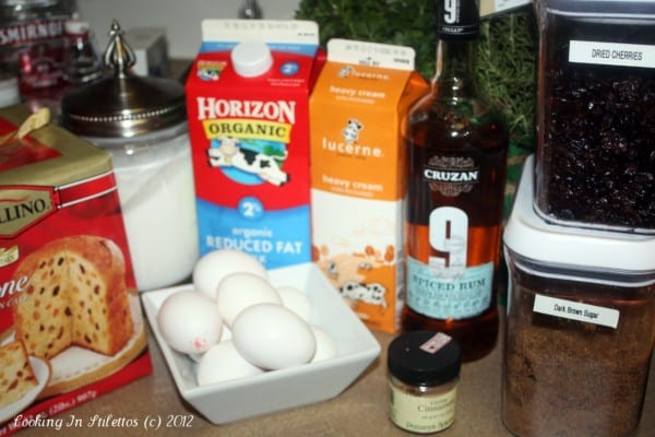 Panettone Bread Pudding - Ingredients