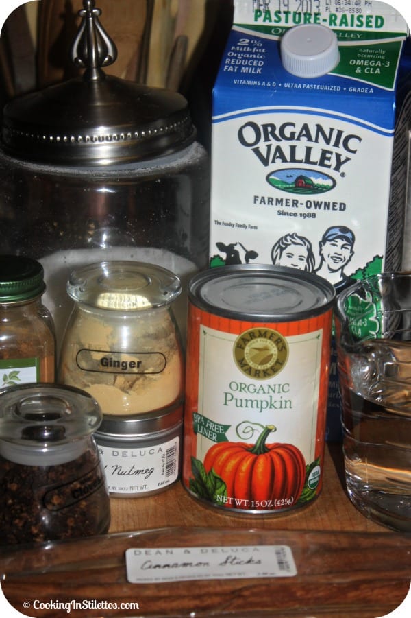 Homemade Pumpkin Spice Latte - Ingredients