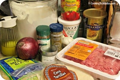 Turkey and Cheese Enchiladas - Ingredients