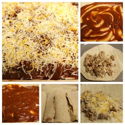 Turkey and Cheese Enchiladas - Assembly