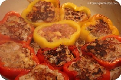 Pan Fried Meatloaf in Tri-Color Peppers - Pan | Cooking In Stilettos