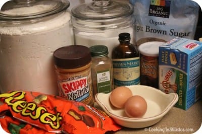 Cinnamon Peanut Butter Cup Cookies - Ingredients | Cooking In Stilettos