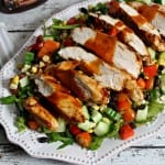 Grilled Barbecue Chicken Salad with Smoky Barbecue Vinaigrette #Evergriller #Sponsored