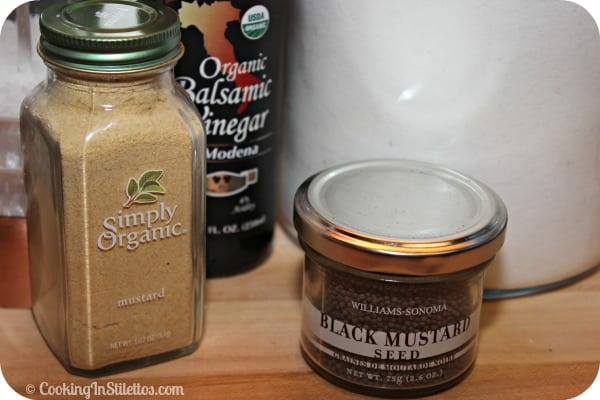 Rustic Balsamic Mustard - Ingredients| Cooking In Stilettos