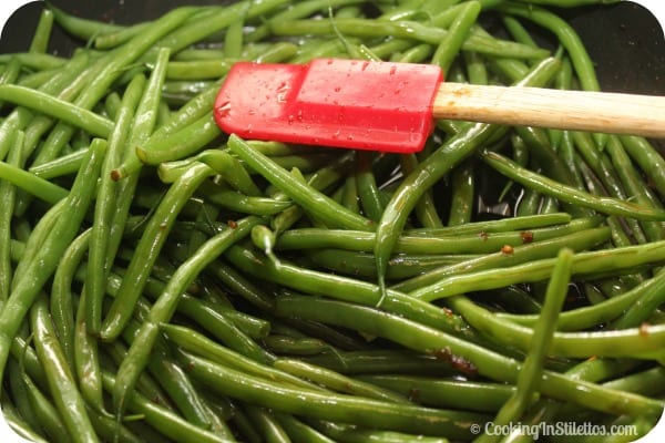 Honey Ginger Green Beans - Final Toss | Cooking In Stilettos