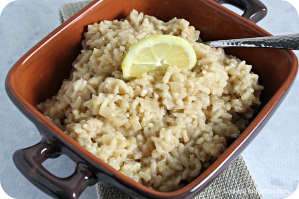 This tried and true Lemon Risotto from CookingInStilettos.com is full of citrus flavor packed into each rich and creamy bite and is so easy to make - perfect for entertaining or weeknights! | @CookInStilettos