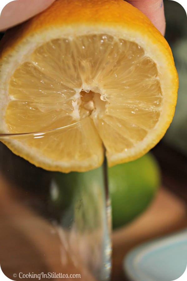 Sparkling Amaretto Sour - Great Tip - When Rimming the Glass for A Sugar Rim, Cut A Lemon Half Vertically and You Have a Deeper Rim | Cooking In Stilettos