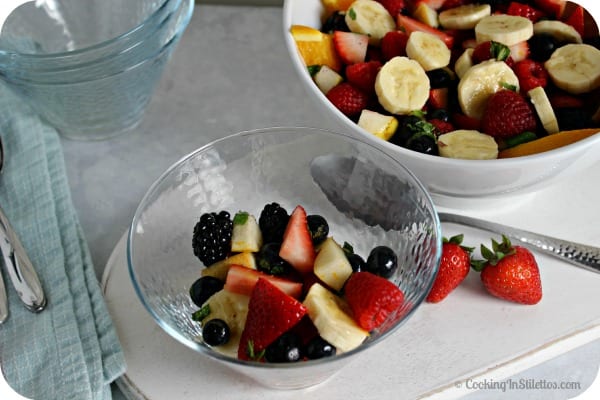 Berry Mint Fruit Salad | Cooking In Stilettos