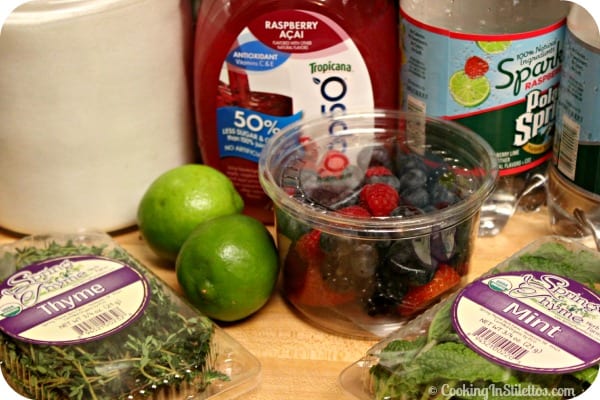 Berry Thyme Spritzer - Ingredients | CookingInStilettos.com