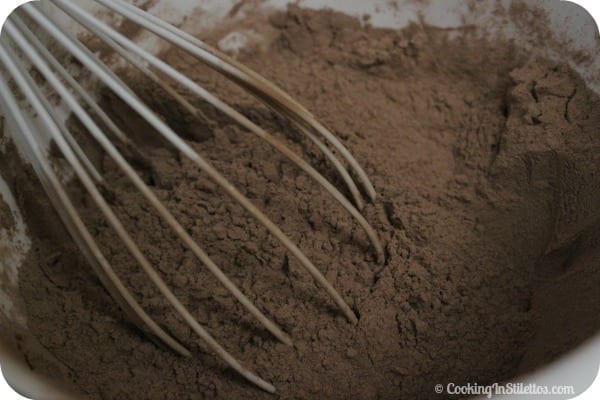 Mexican Chocolate Loaf Cake - Whisking the Dry Ingredients | Cooking In Stilettos