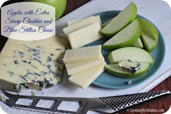 Sweet and Savory Food Pairings - Apples with Sharp Cheddar and Blue Stilton Cheeses | Cooking In Stilettos