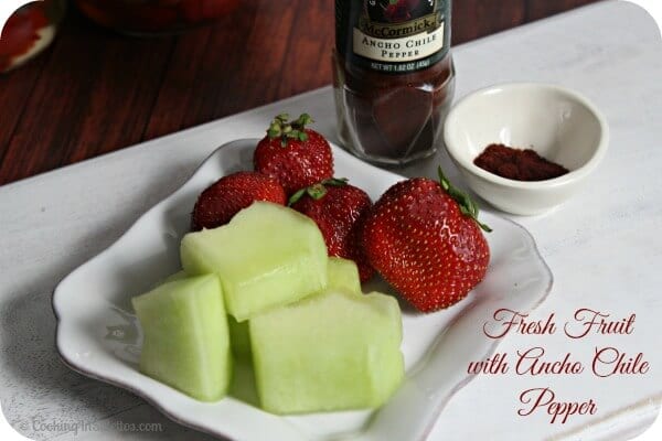 Sweet and Savory Food Pairings - Fresh Fruit and Ancho Chile Powder | Cooking In Stilettos