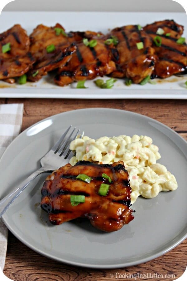 Huli Huli Chicken from CookingInStilettos is a mainland version of one of the classic Hawaiian recipes. Tender chicken is marinated in a homemade huli huli sauce and grilled to perfection for the most sweet and savory dishes that will have your guests asking for more | Hawaiian | Polynesian | Grilled Chicken Recipe | Easy Grill Recipes | Dinner Recipe