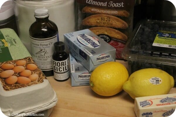 Lemon Blueberry Cheesecake Bars - Ingredients | Cooking In Stilettos
