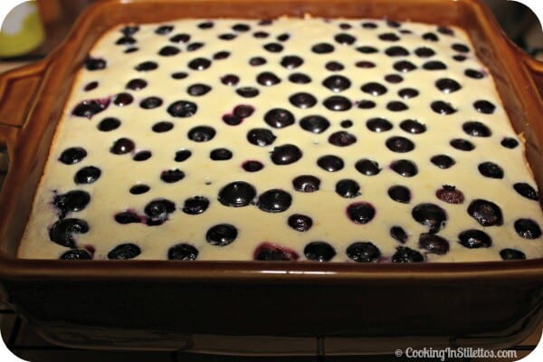 Lemon Blueberry Cheesecake Bars - Out of the Oven | Cooking In Stilettos