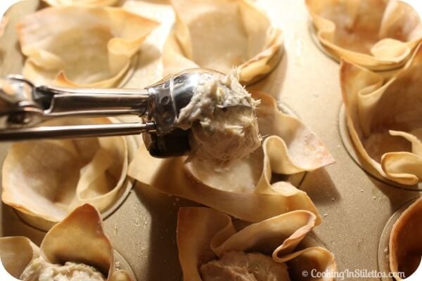 Kalua Pork Wontons - Adding the Filling | Cooking In Stilettos