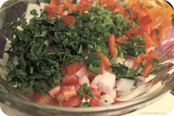 Cheesy Fiesta Chicken and Rice with Homemade Pico de Gallo - Homemade Pico de Gallo | Cooking In Stilettos