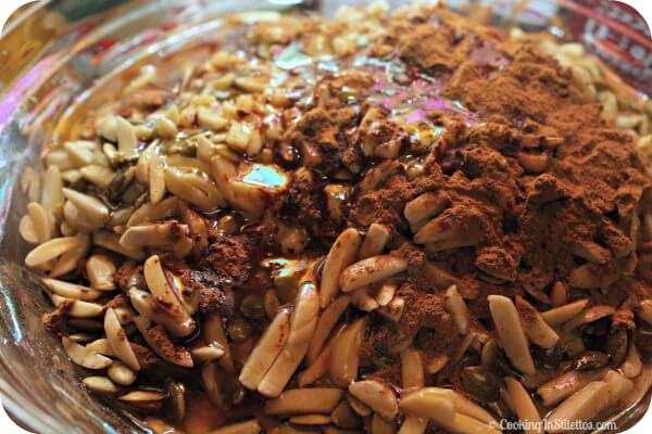 Cherry Almond Granola - Mixture | CookingInStilettos.com