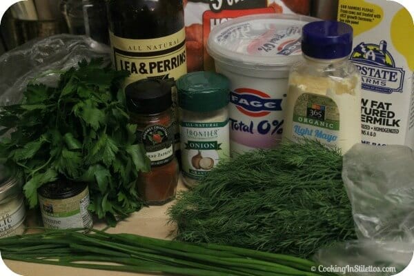 Herbalicious Ranch Dip - Ingredients | Cooking In Stilettos