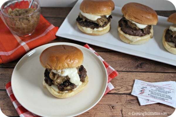 French Onion Burgers with Gruyere Cheese Sauce | Cooking In Stilettos