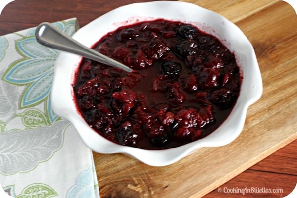 Spiced Cherry Cranberry Chutney | Cooking In Stilettos