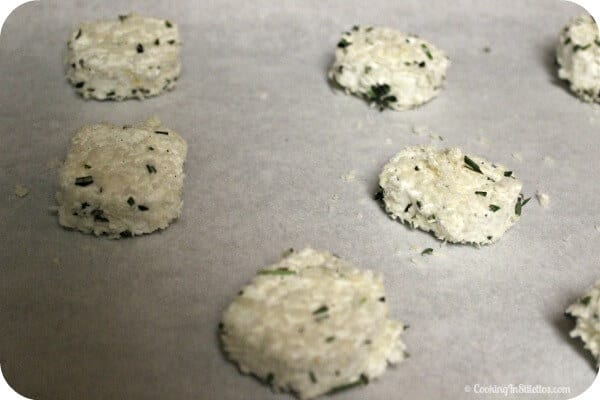 Arugula Salad with Baked Goat Cheese and Rosemary Honey - Before Baking the Cheese | Cooking In Stilettos