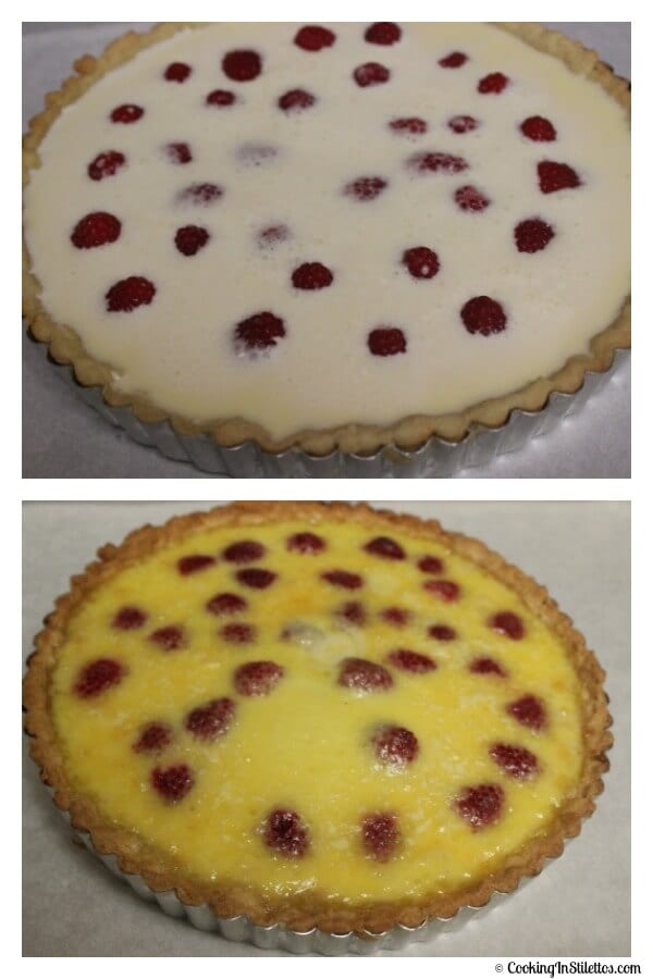 Creme Brulee Tart - Before and After Baking | Cooking In Stilettos