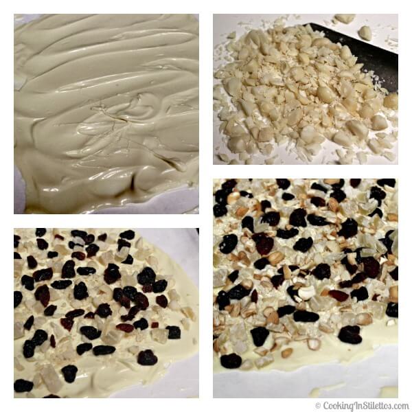 Hawaiian Crunch White Chocolate Bark - Let's get to assembly shall we?| Cooking In Stilettos