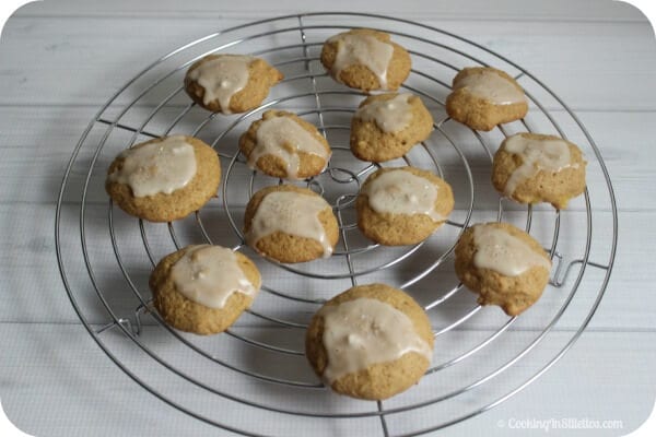 Pineapple Cookies with Vanilla Rum Glaze | Cooking In Stilettos