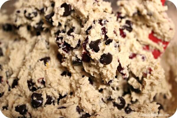 Orange Cranberry Chocolate Chip Cookies - Cookie Dough | Cooking In Stilettos
