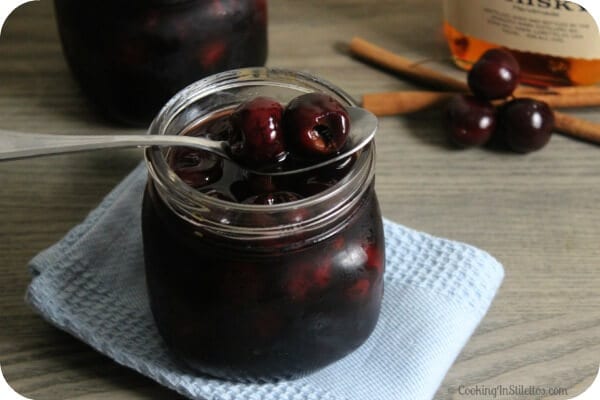Spiced Boozy Cherries from CookingInStilettos.com are delicious in your favorite cocktail or drizzled over your favorite dessert and couldn't be easier to make! This recipe also makes a fabulous holiday gift.