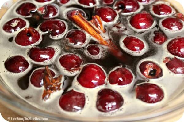 Spiced Boozy Cherries - Macerating the Cherries | Cooking In Stilettos