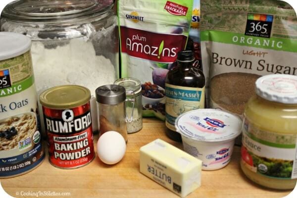 Spiced Dried Plum Streusel Muffins - Ingredients | Cooking In Stilettos