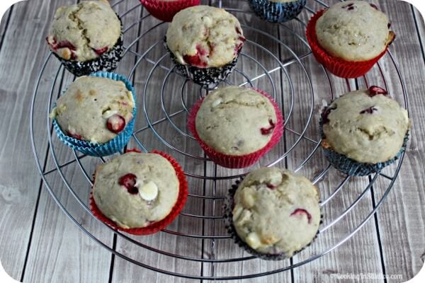 Banana Cranberry White Chocolate Muffins | Cooking In Stilettos