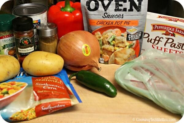 Mini Southwestern Chicken Pot Pie - Ingredients | Cooking In Stilettos