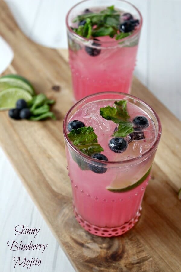 Skinny Blueberry Mojito | Cooking In Stilettos