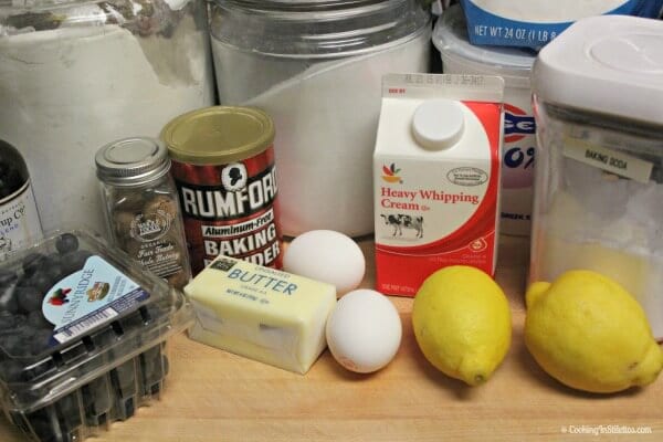 Blueberries and Cream Quick Bread - Ingredients | CookingInStilettos.com