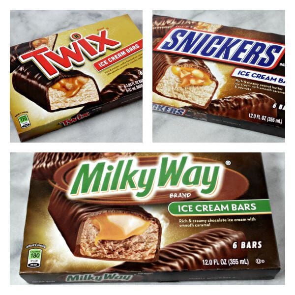 Jazzed Up Ice Cream Bars - Twix, Snickers and Milky Way | Cooking In Stilettos