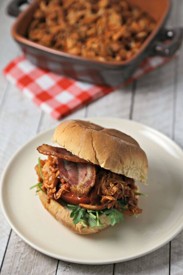 BBQ Pulled Chicken BLT Sandwich | Cooking In Stilettos