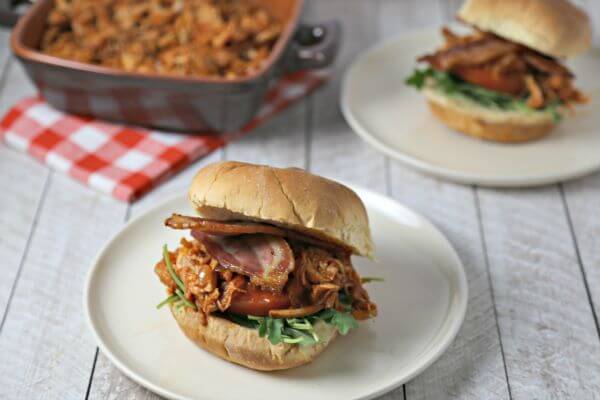 BBQ Pulled Chicken BLT Sandwich | Cooking In Stilettos