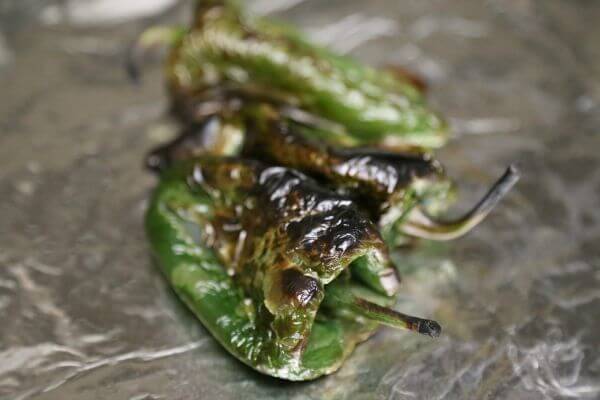 Queso Fundido Burger with Poblano Rajas - Roasting the Poblano | Cooking In Stilettos