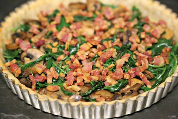 Smoky Pancetta Quiche - Filled to the Brim | CookingInStilettos.com