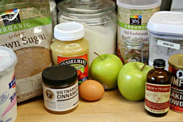 Apple Oatmeal Muffins - Ingredients | CookingInStilettos.com