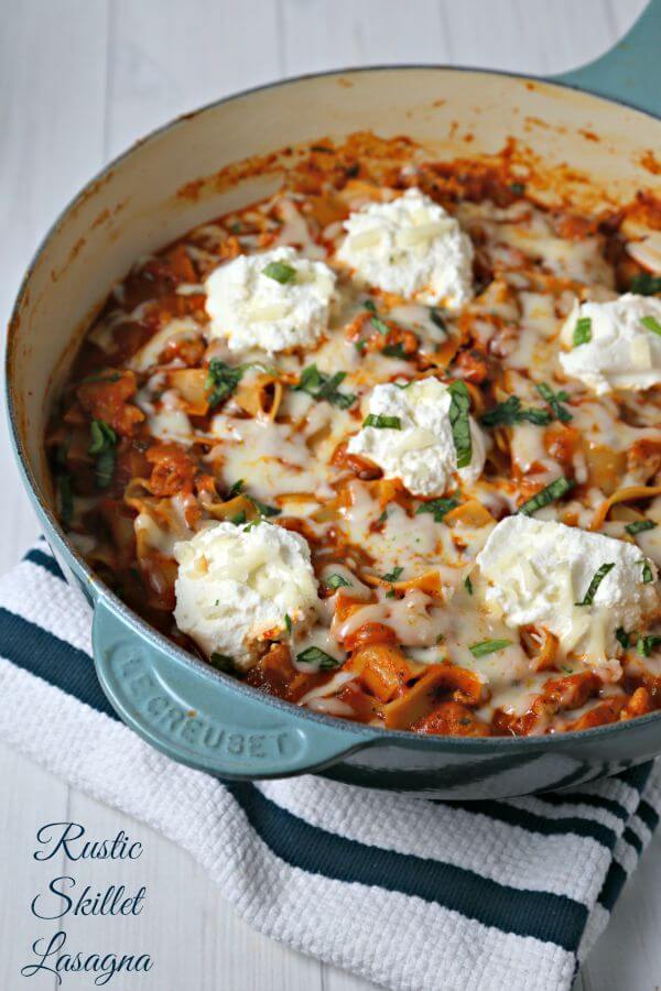 Lasagna Dinner Party Ideas Part - 34: This Rustic Skillet Lasagna From CookingInStilettos.com Is A Delicious And Easy Weeknight Dinner Idea