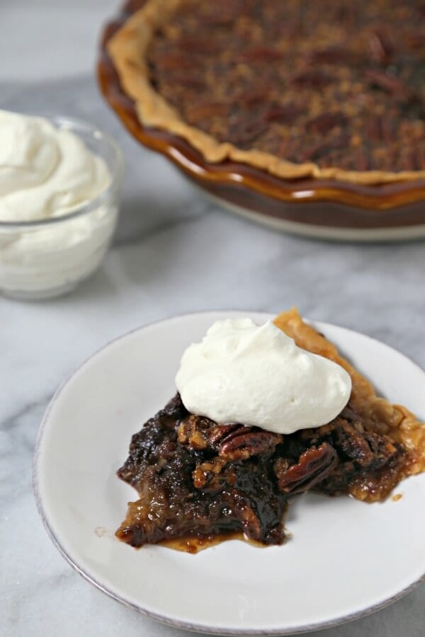 Chocolate Bourbon Pecan Pie | CookingInStilettos.com