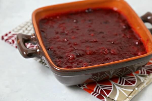 Homemade Cranberry Sauce with Orange and Apple | CookingInStilettos.com