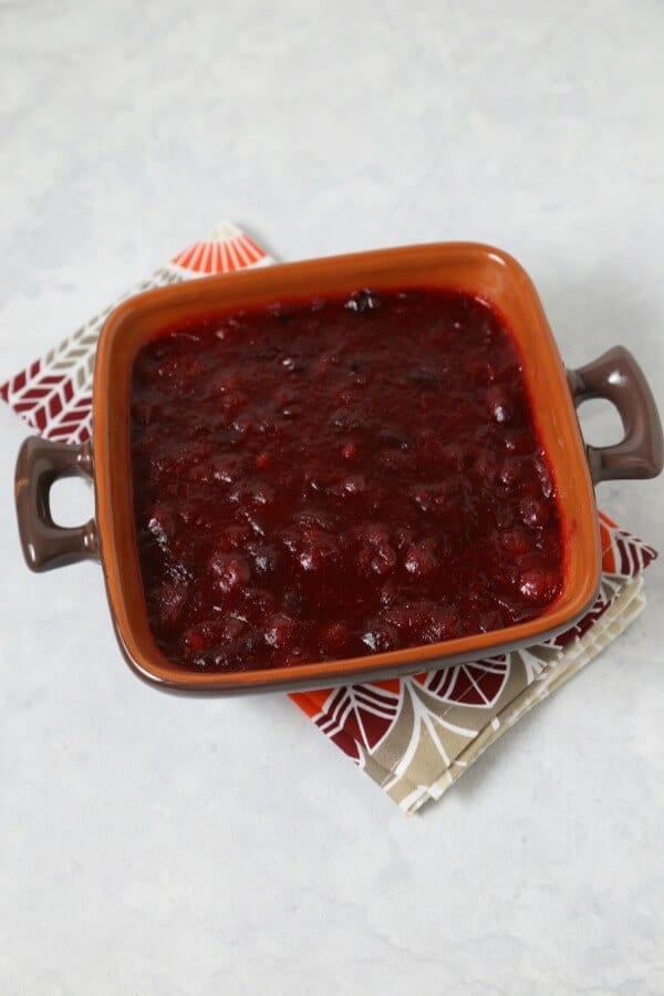 Homemade Cranberry Sauce with Orange and Apple | CookingInStilettos.com