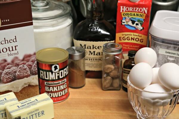 Bourbon Soaked Eggnog Cake - Ingredients | CookingInStilettos.com